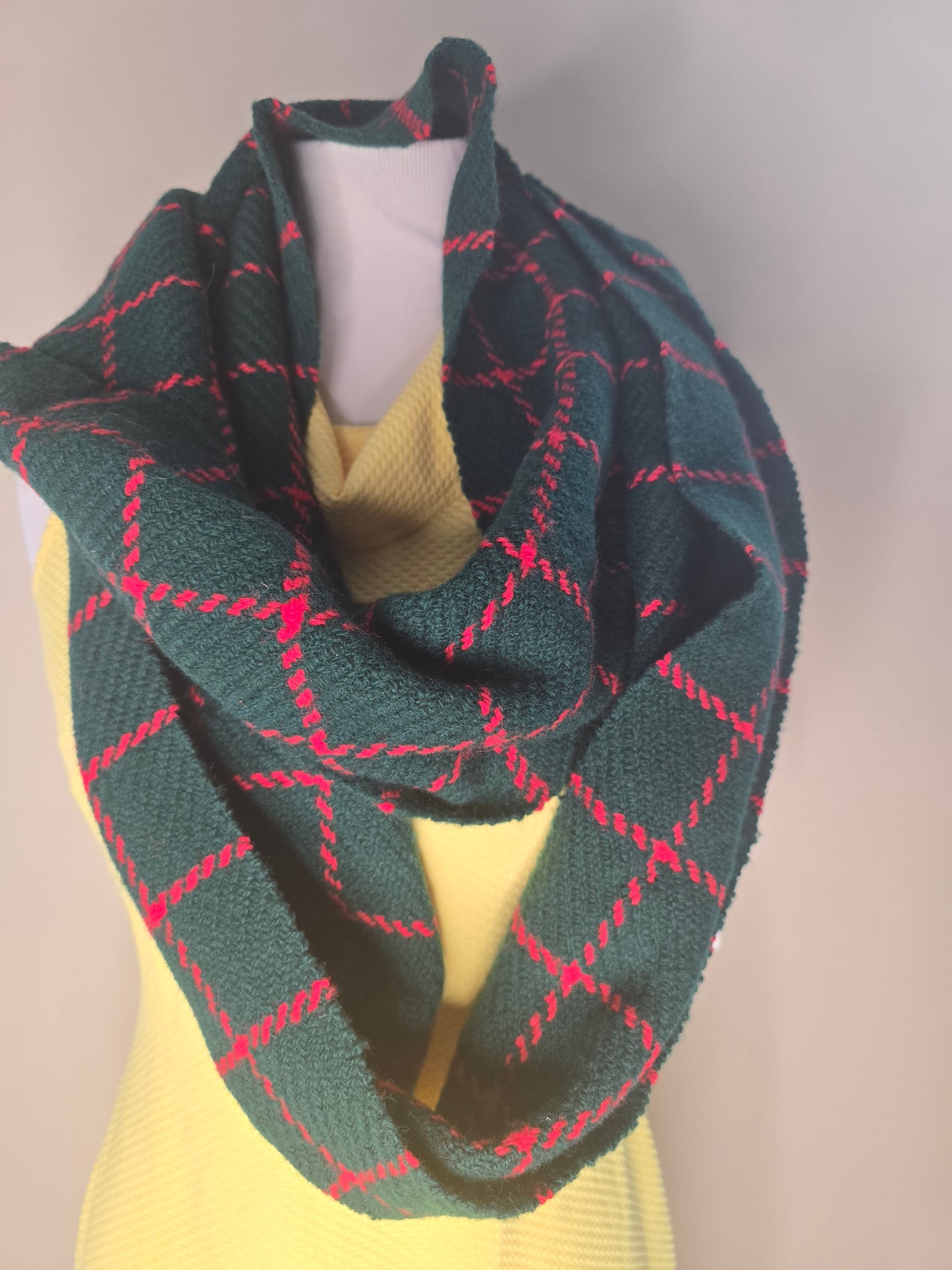 Red and green long scarf image 5