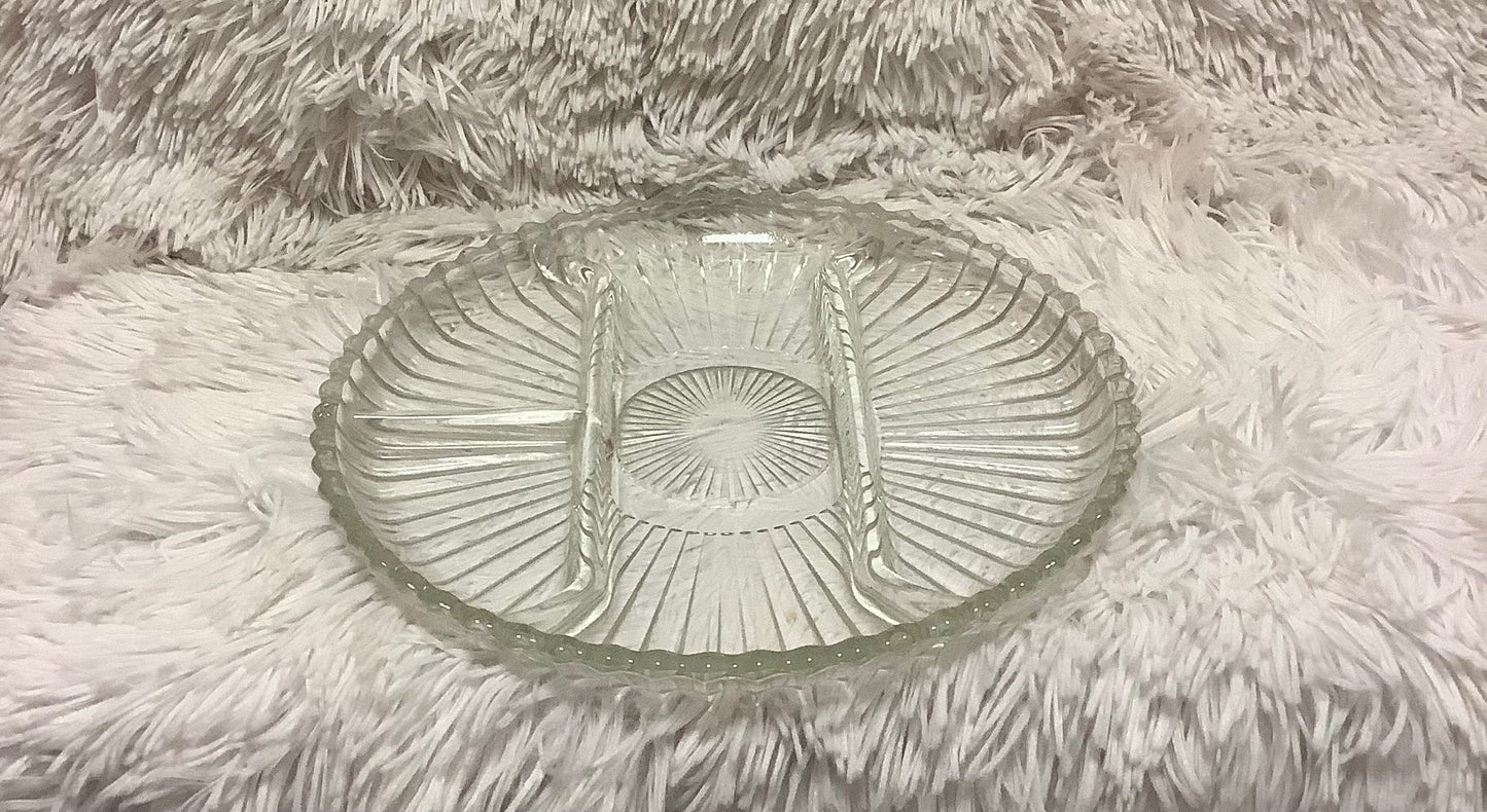 Divided glass serving tray image 0