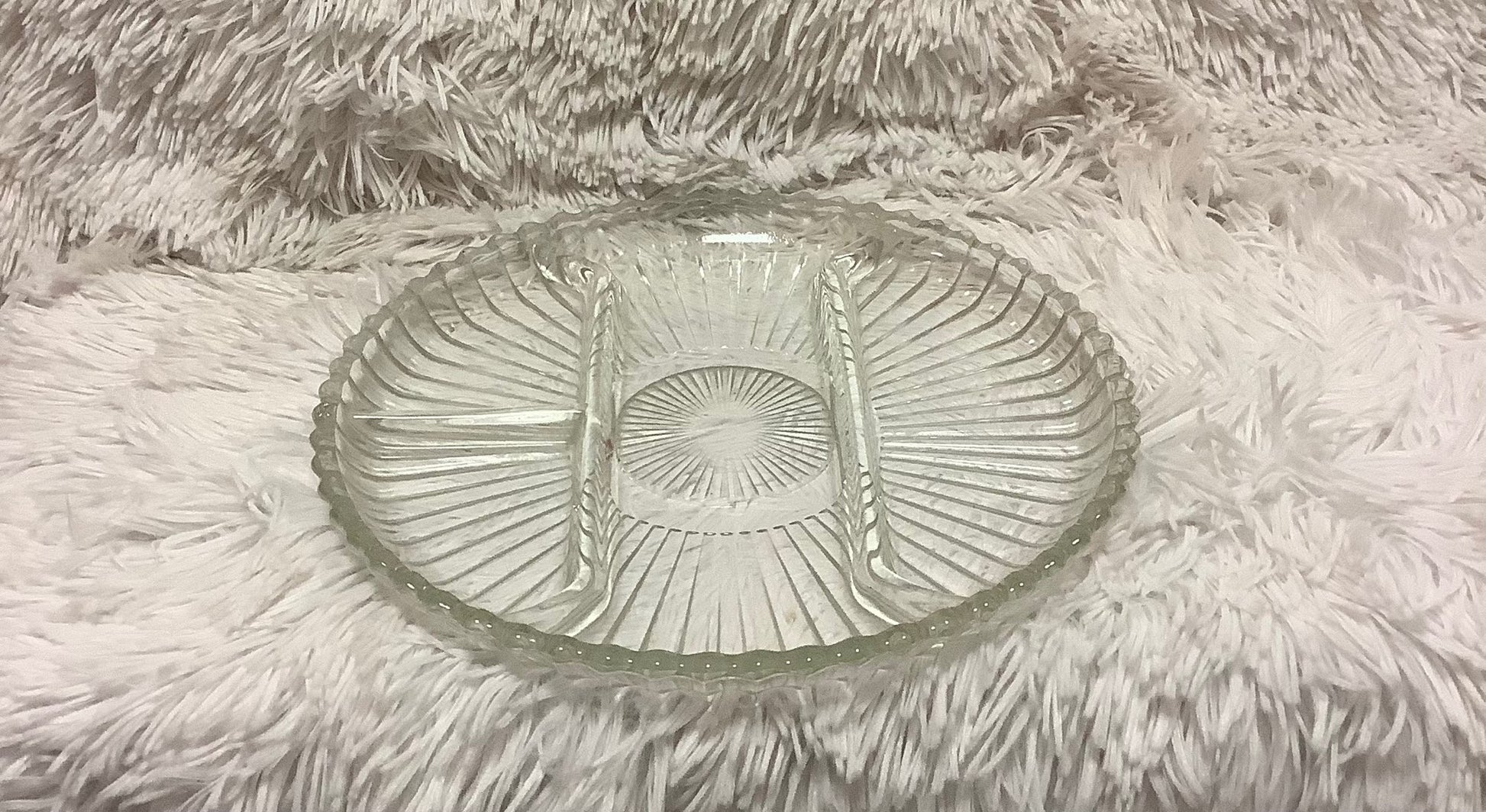 Divided glass serving tray image 0