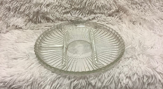 Divided glass serving tray image 0