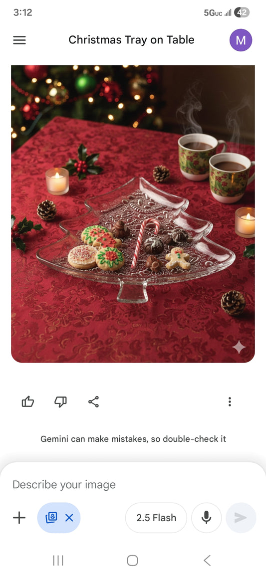 Christmas glass serving platter  image 0