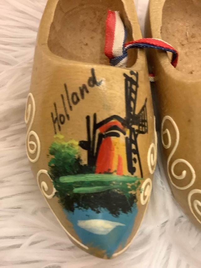 Vintage Clog Holland Wooden Shoe Souvenir image 2