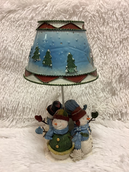 Christmas snowman candle holder image 0