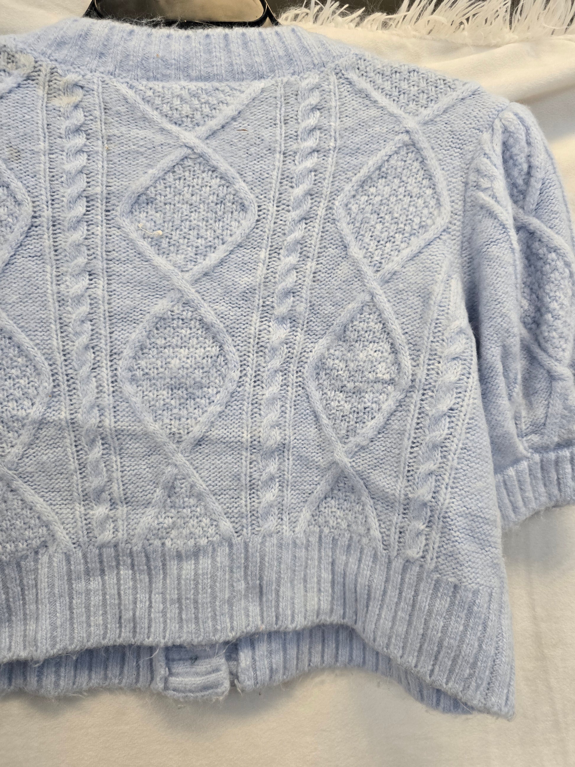 Crop top knitted blue sweater  image 7