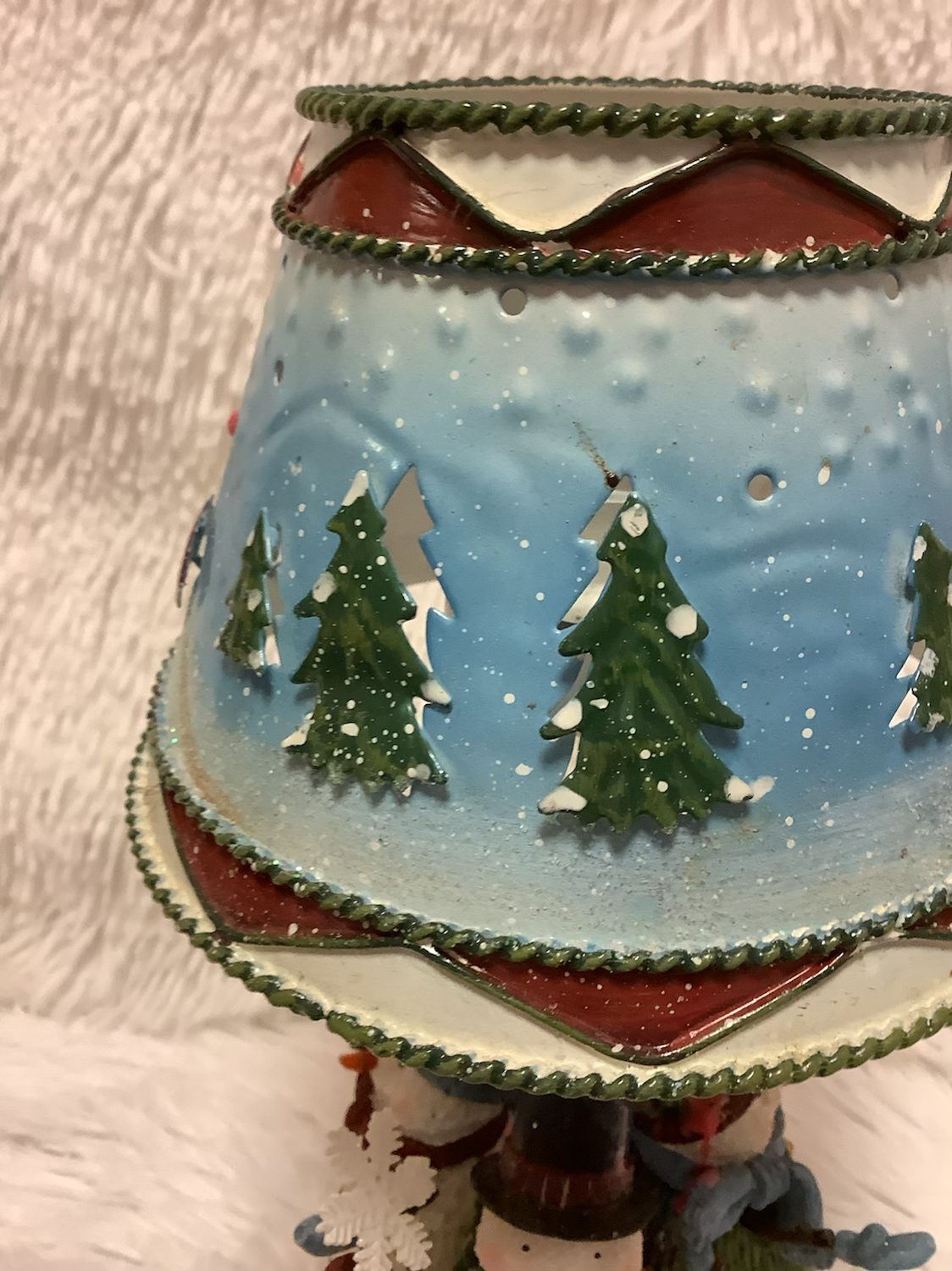 Christmas snowman candle holder image 6