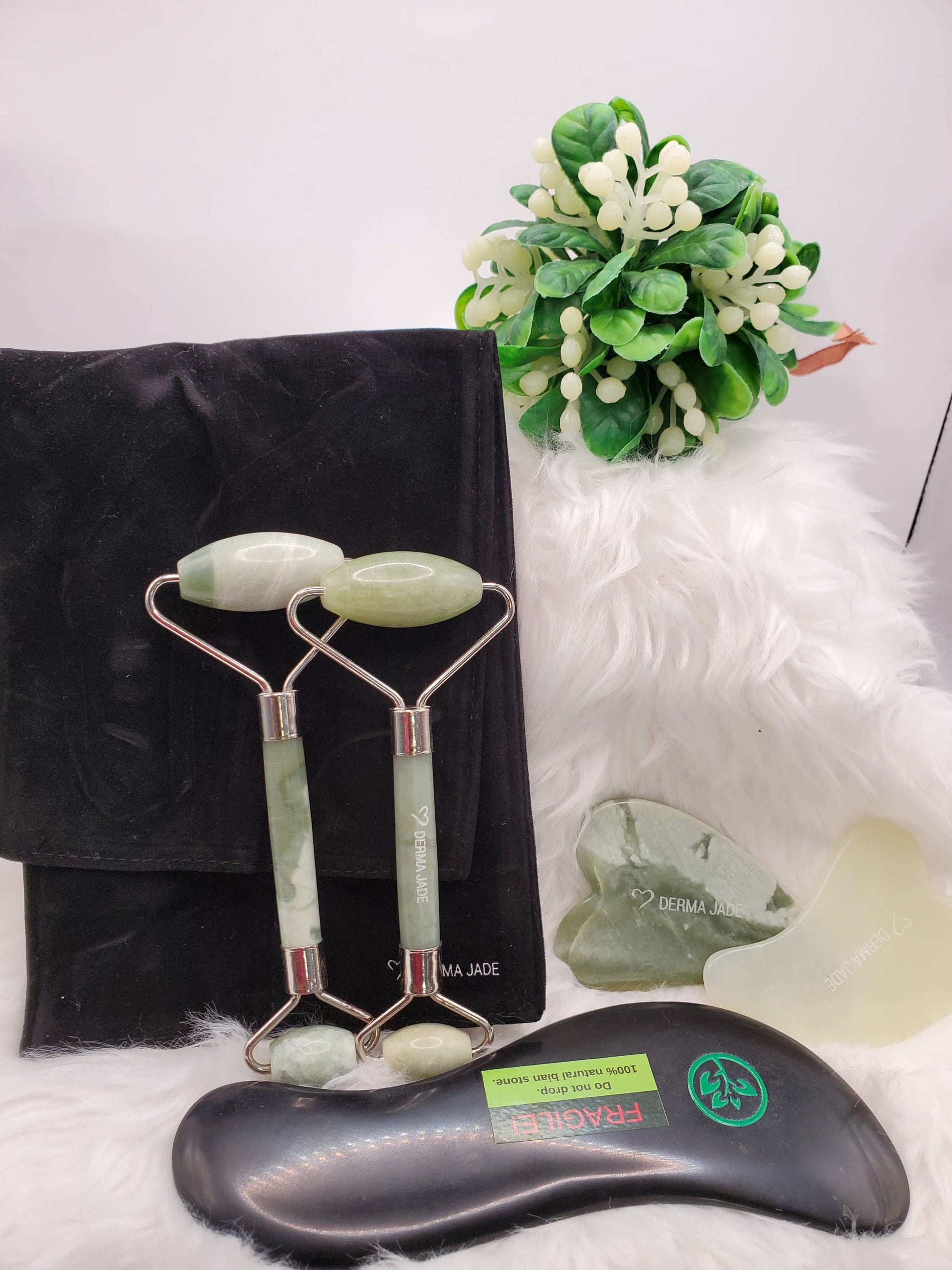 Skin beauty set Jade Roller & Gua Sha Logaia Massage Scraping Too image 4