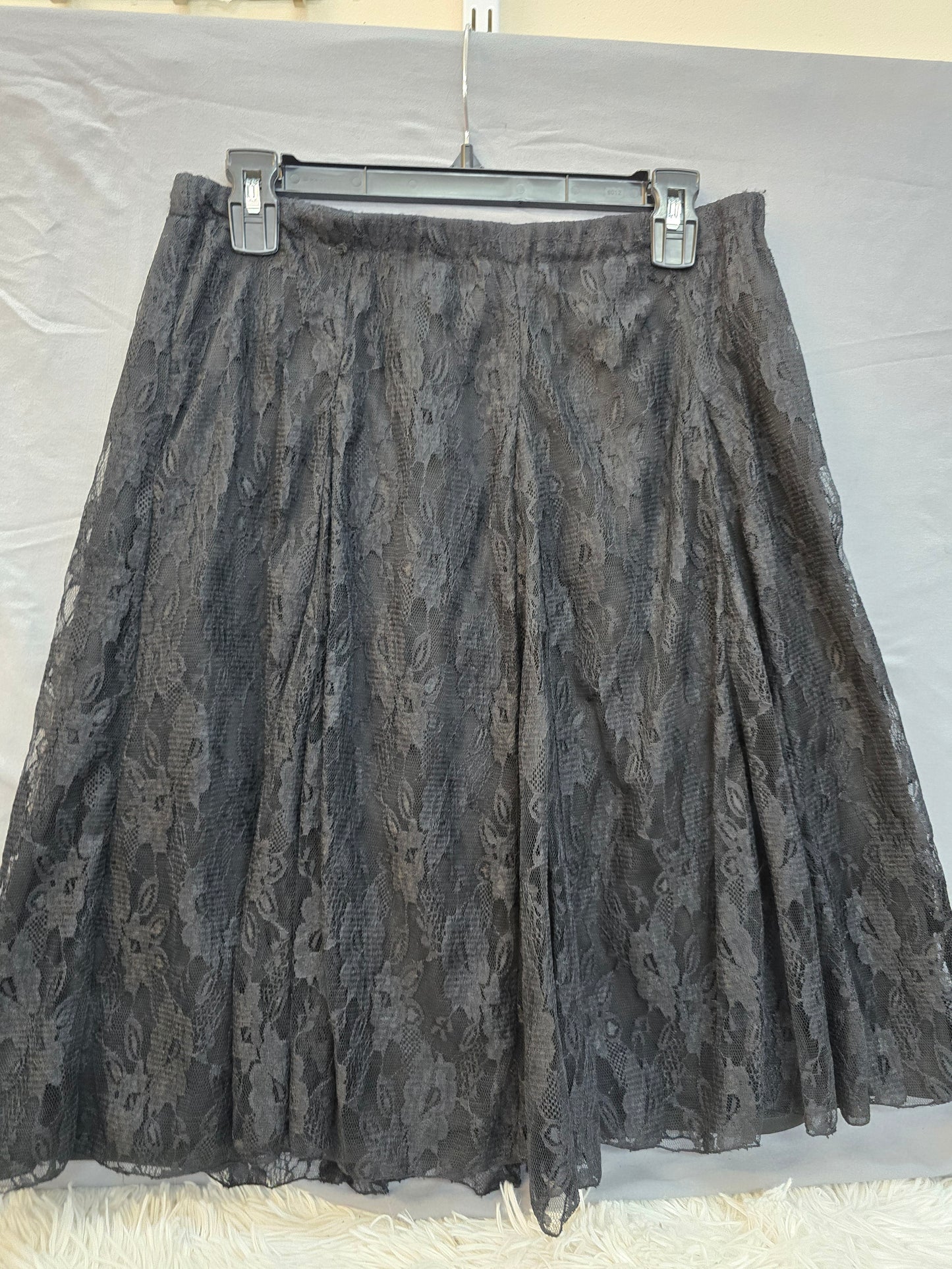 I.N Studio black knee length lace skirt size PM image 3