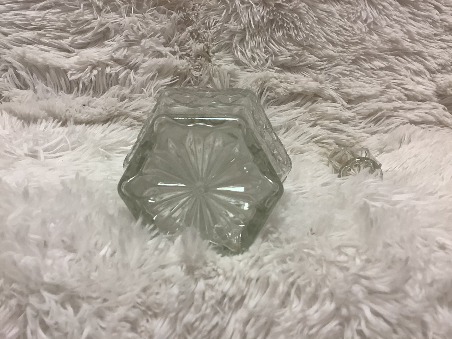 Vintage glass decanter with stopper image 1