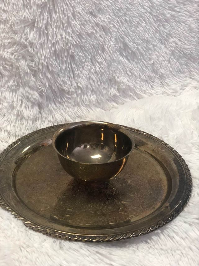 vintage chip and dip silver plated platter image 2