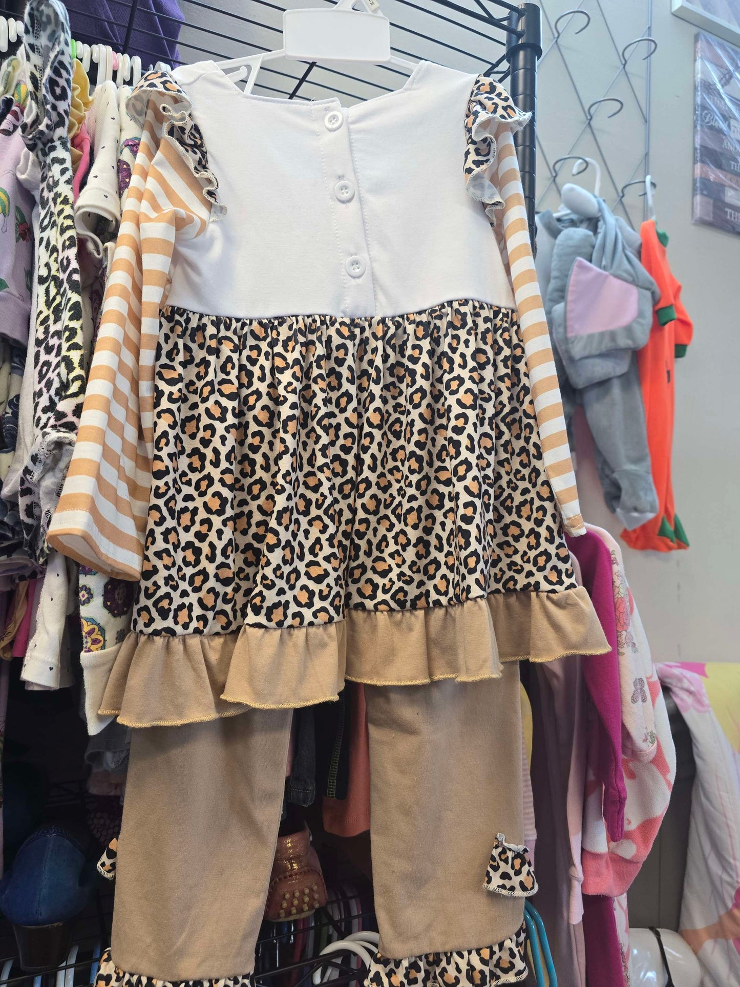 Little girl fall pants set 4y NEW WITH TAG image 5