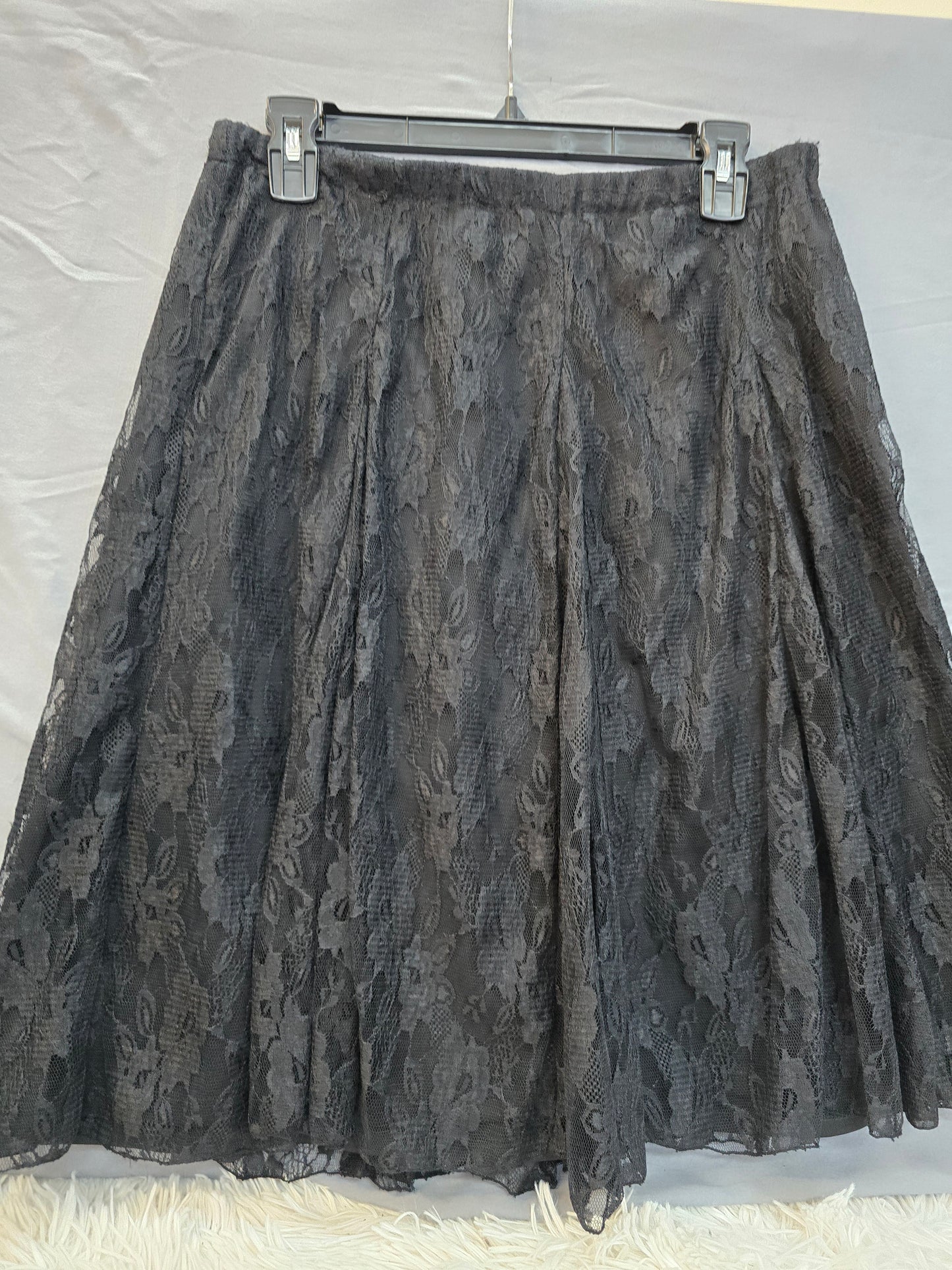 I.N Studio black knee length lace skirt size PM image 4