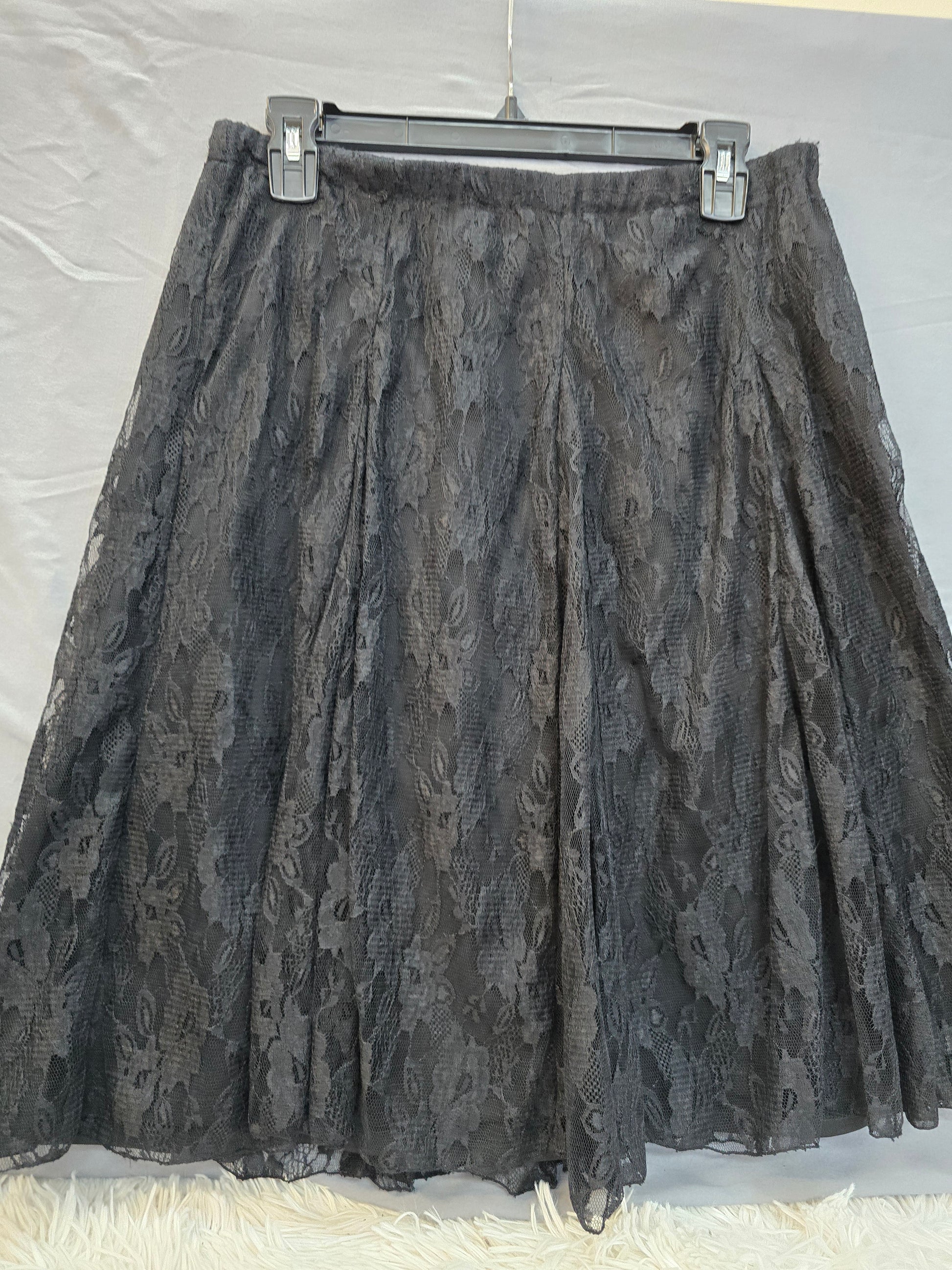 I.N Studio black knee length lace skirt size PM image 4