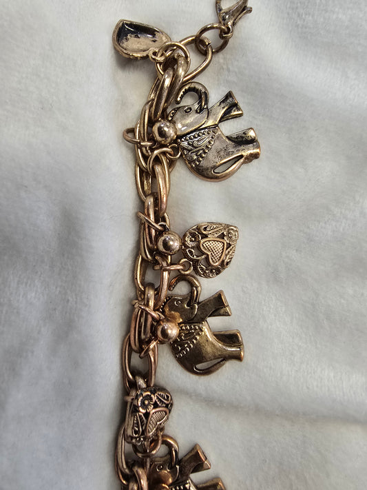 Gold color charm bracelet  image 1
