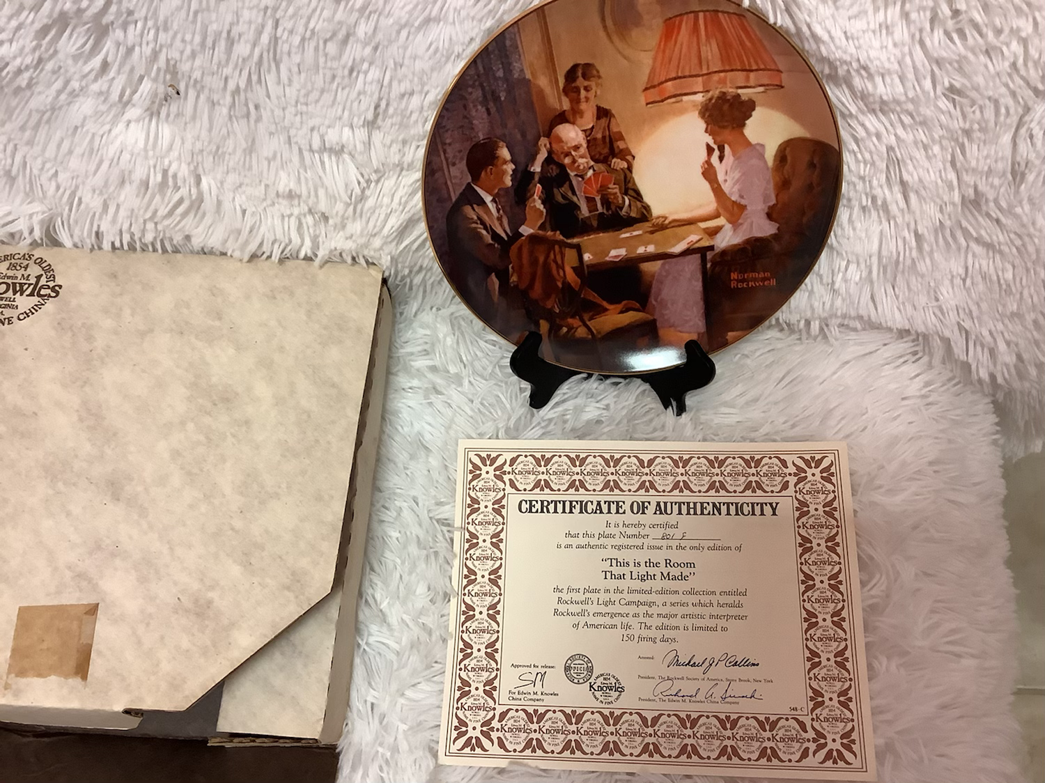 Norman Rockwell “this is the room that light made” plate image 3