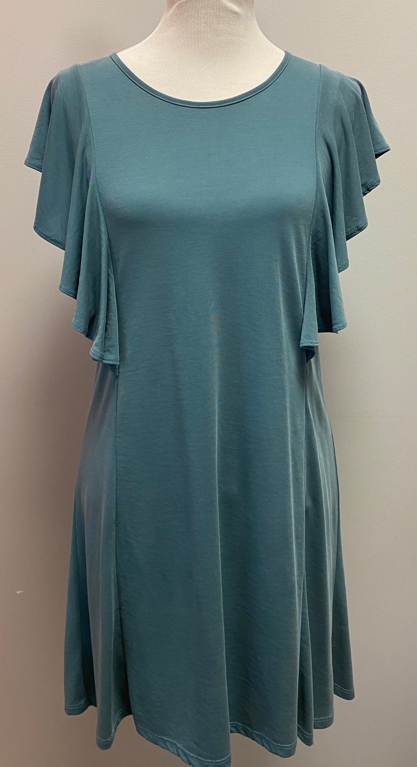 Pink Rose Turquoise Dress (M) image 1