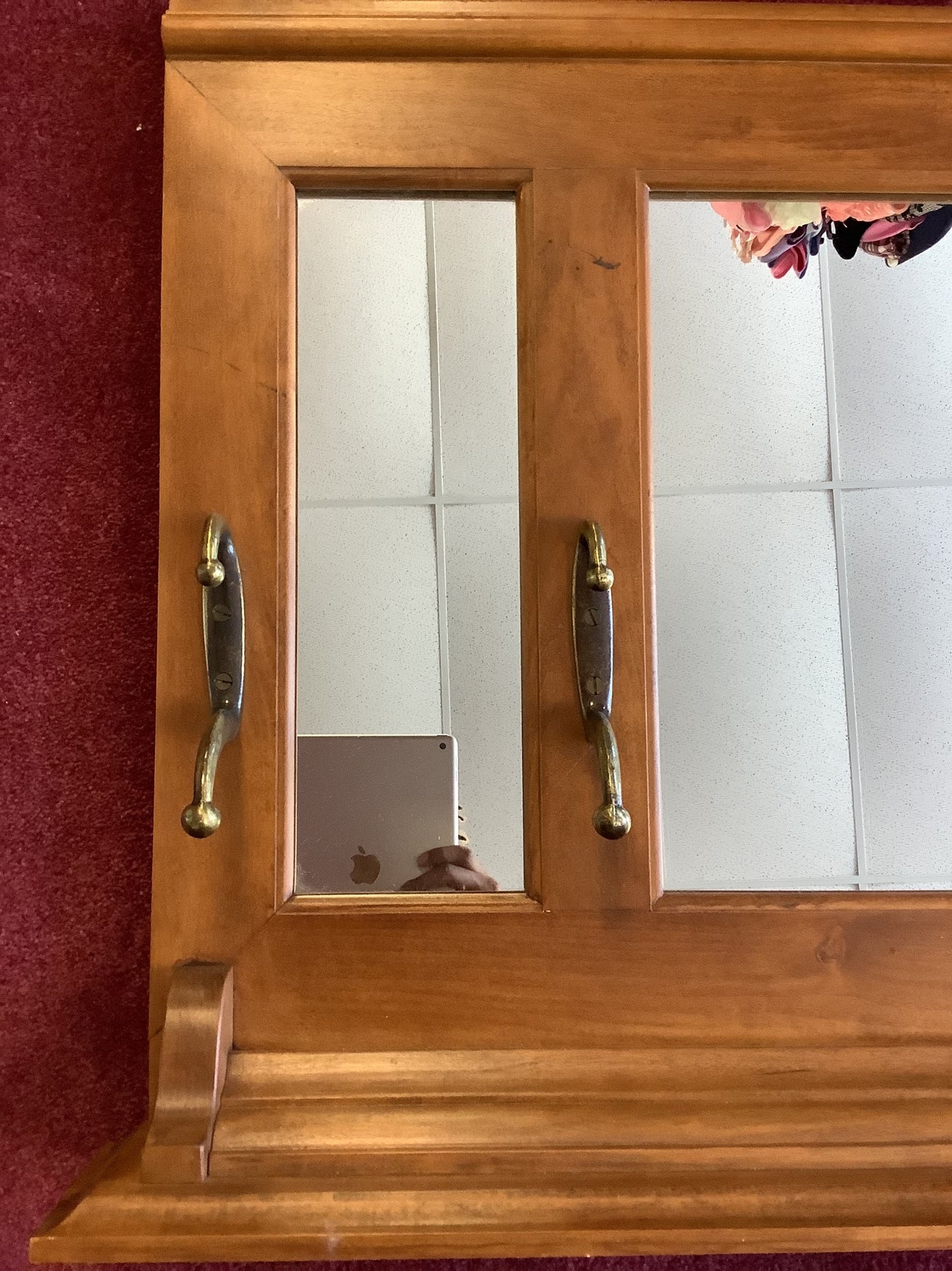 Vintage mirror coat hanger 10x29.5 image 3