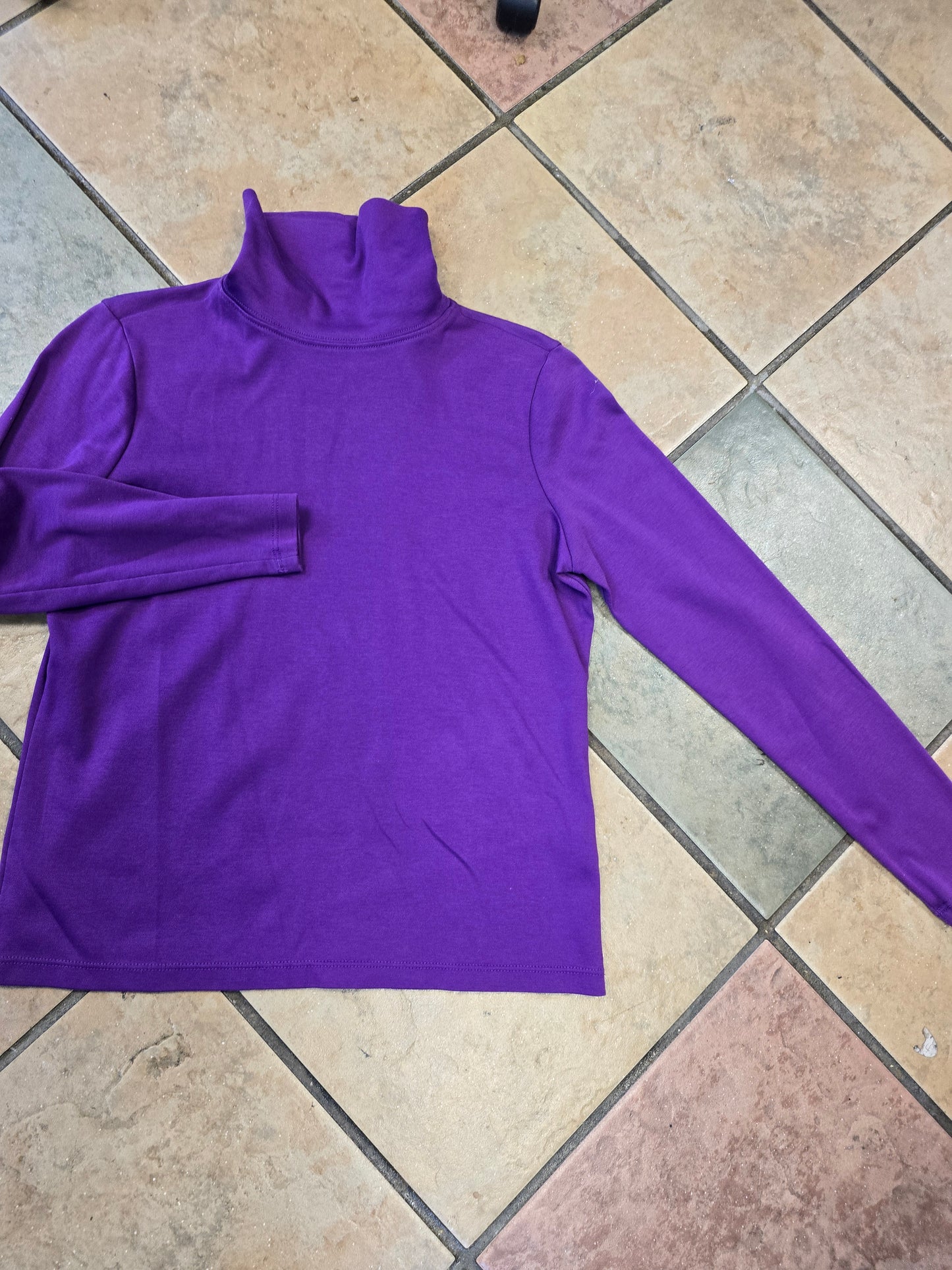 LL Bean long sleeve turtle neck blouse XS image 2