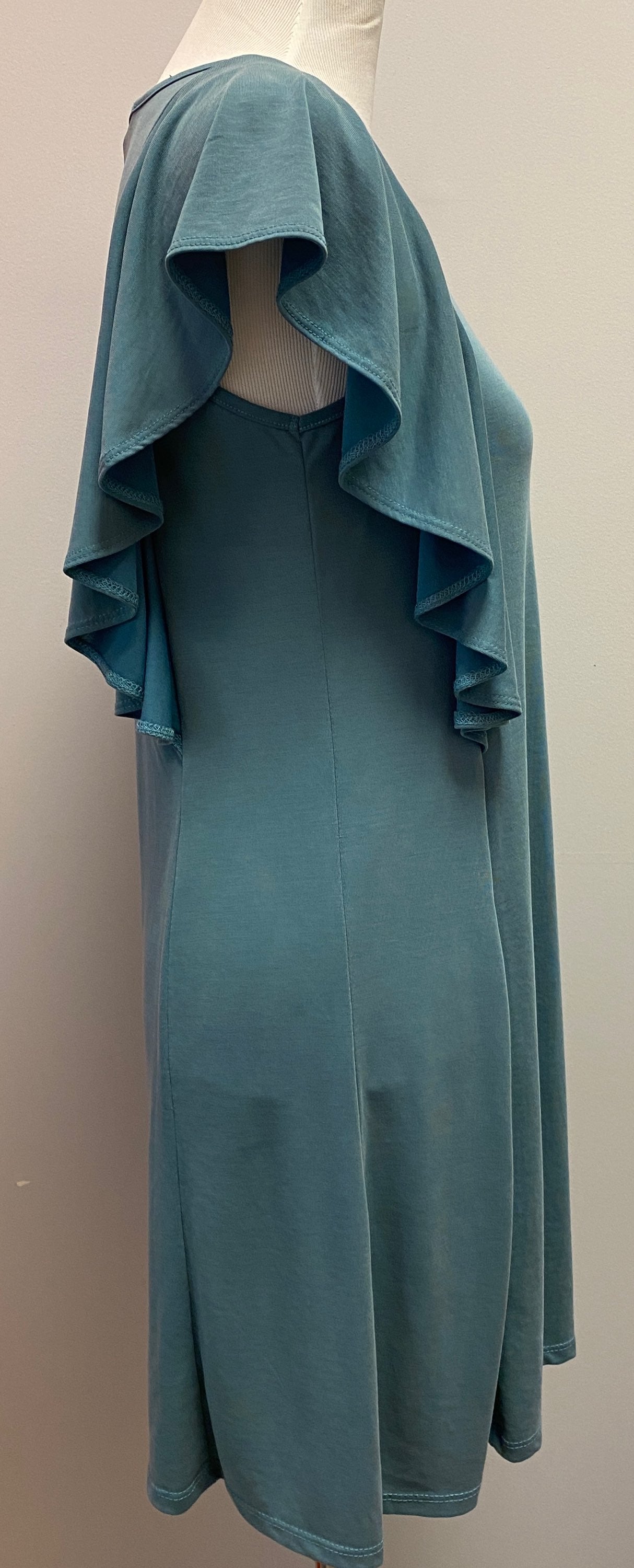 Pink Rose Turquoise Dress (M) image 4