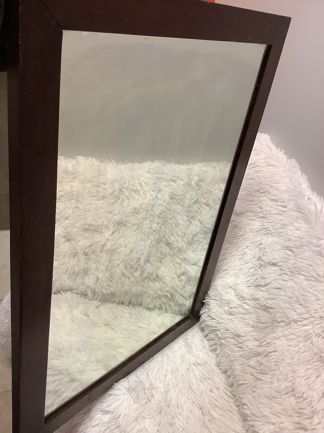 Antique Pittsburg plate glass co. 1928 original mirror wooden frame image 0