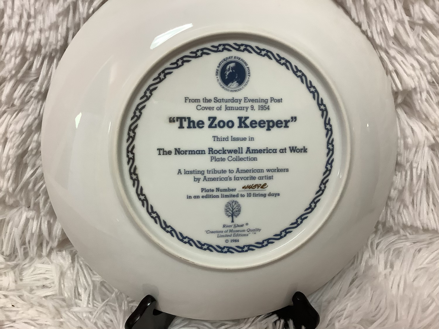 Norman Rockwell “the zoo keeps” plate image 5