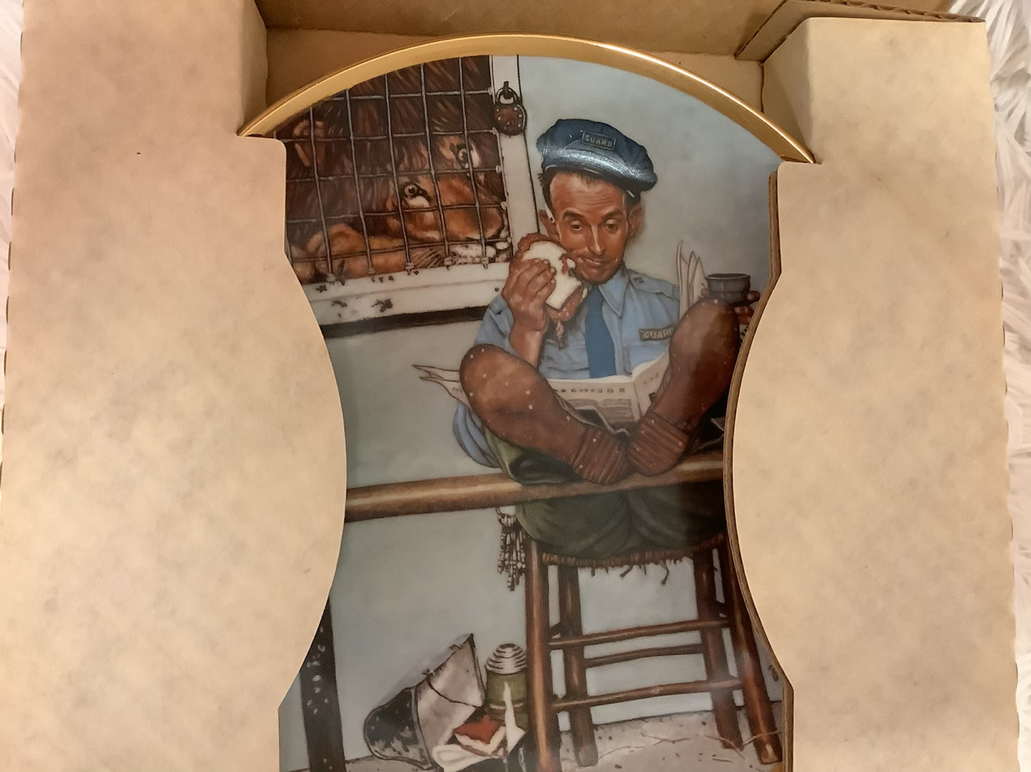 Norman Rockwell “the zoo keeps” plate image 3