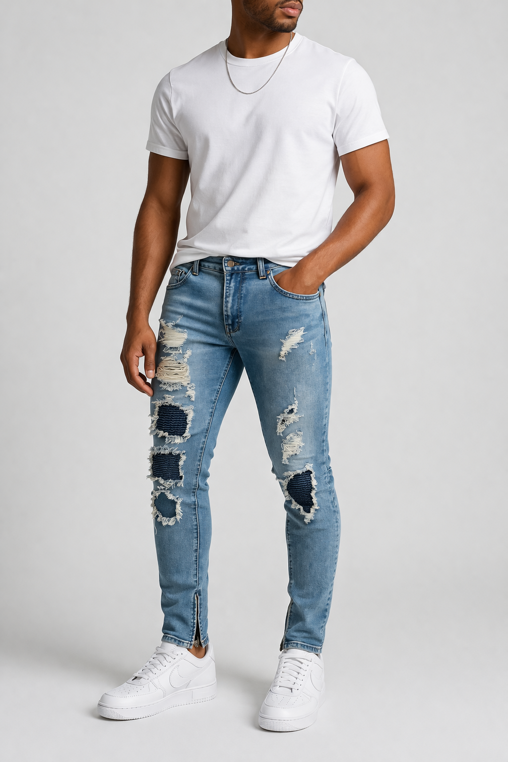ZGY Denim Pipes Skinny Jeans – Men’s Size 32 image 1