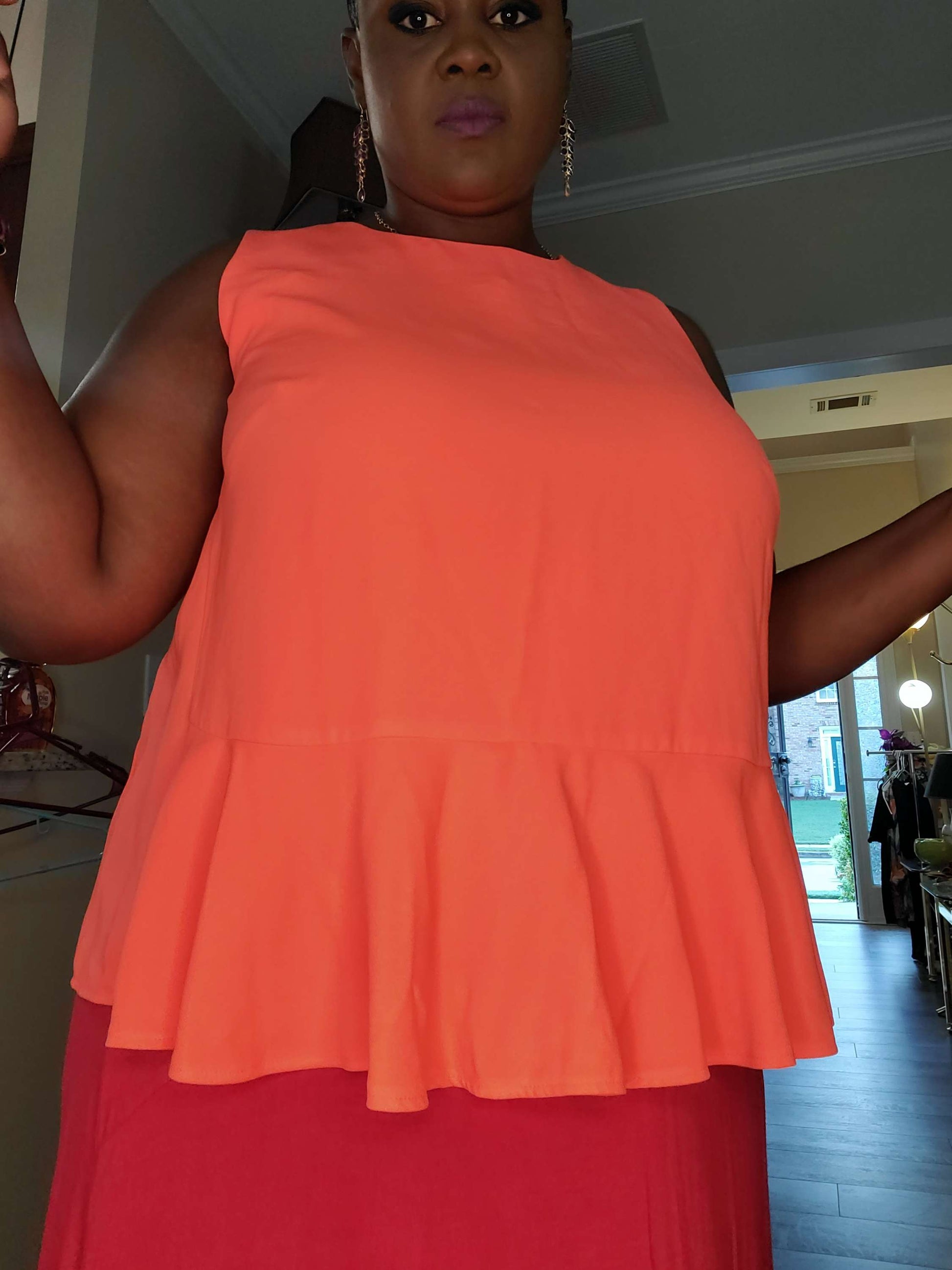 Orange women blouse size XL image 0