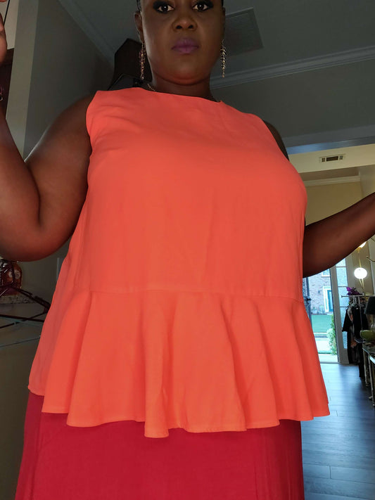Orange women blouse size XL image 0