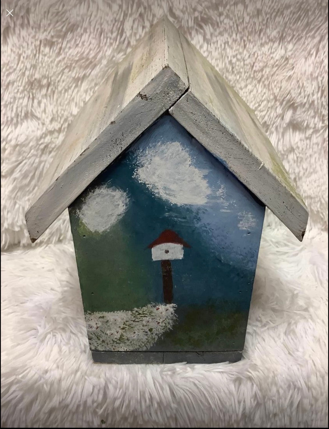 Hand painted bird house sunflower image 1
