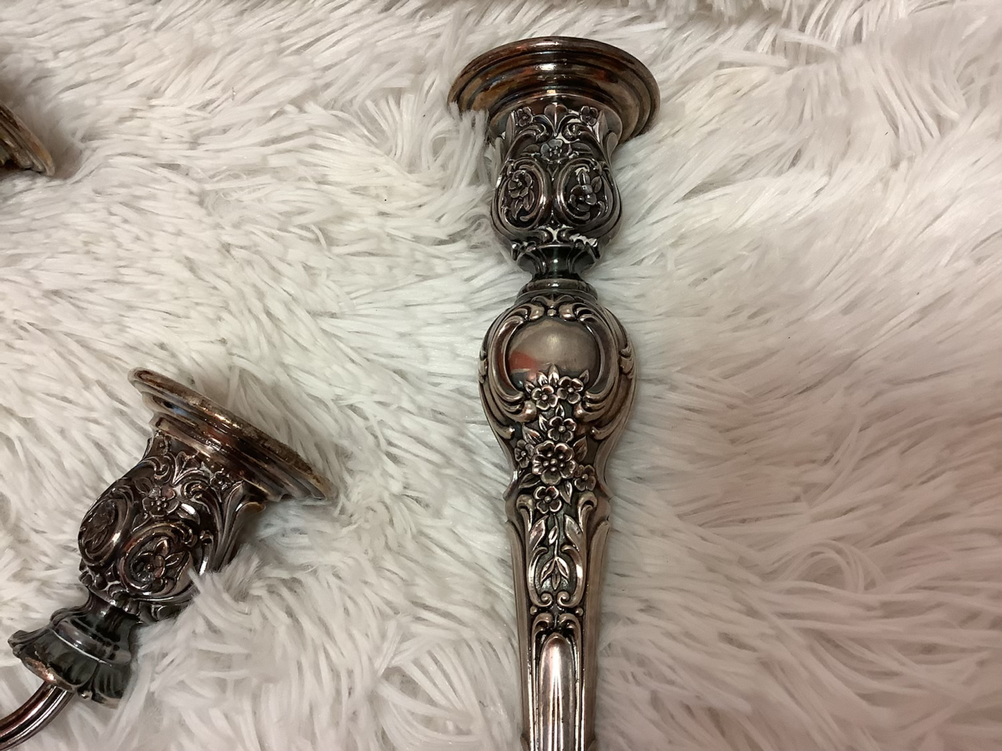 Mid 20th Century Silver Plate Wm. Rogers & Son 3 Arm Candle abrum 1915 image 1