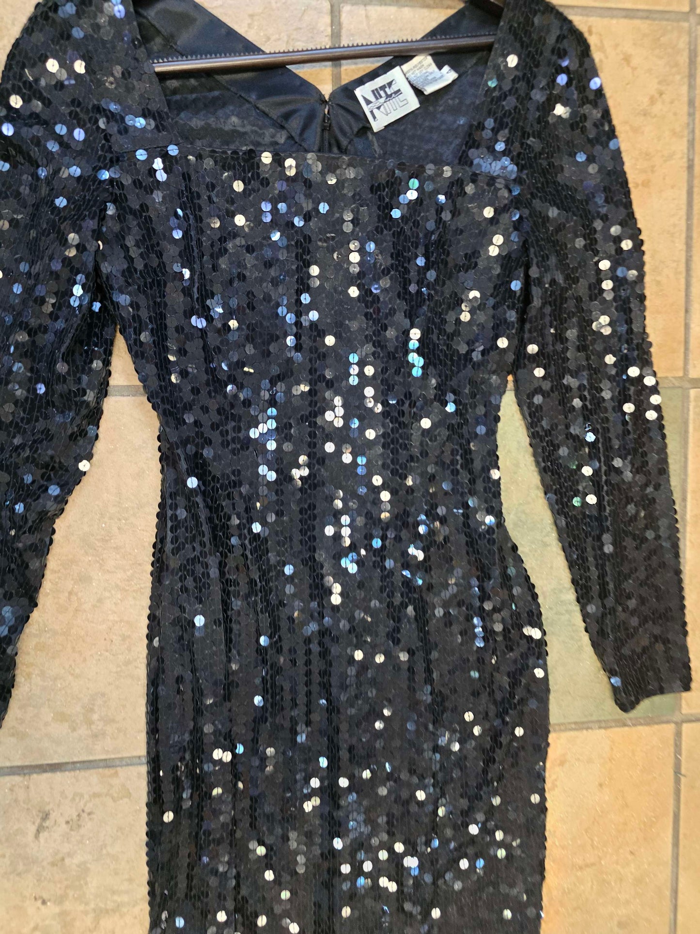 Vintage Niteline Dela Roufogali sequin dress Size 4 image 4