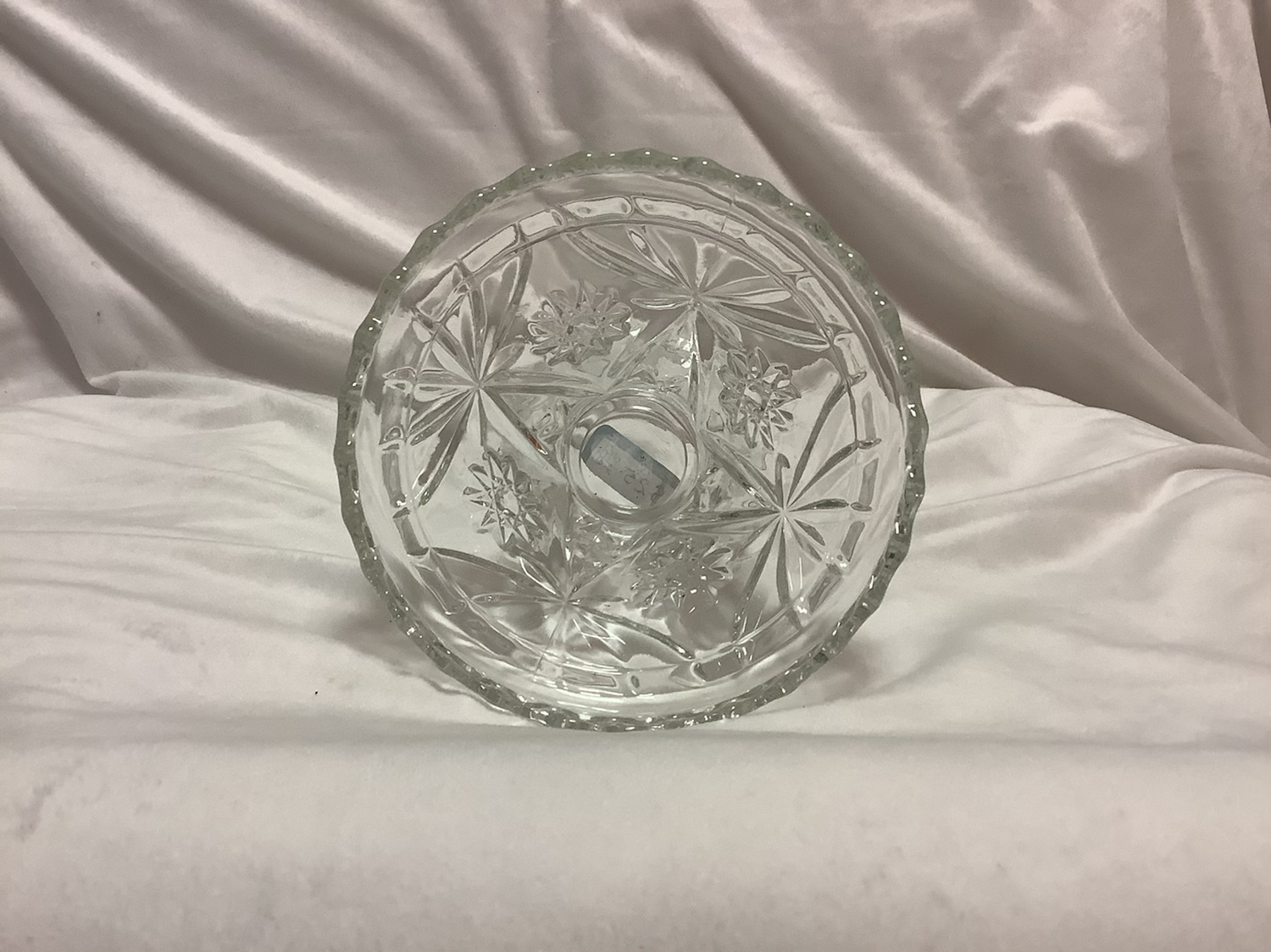 Vintage Clear Glass vase/ doubles as a punch bowl vase image 7