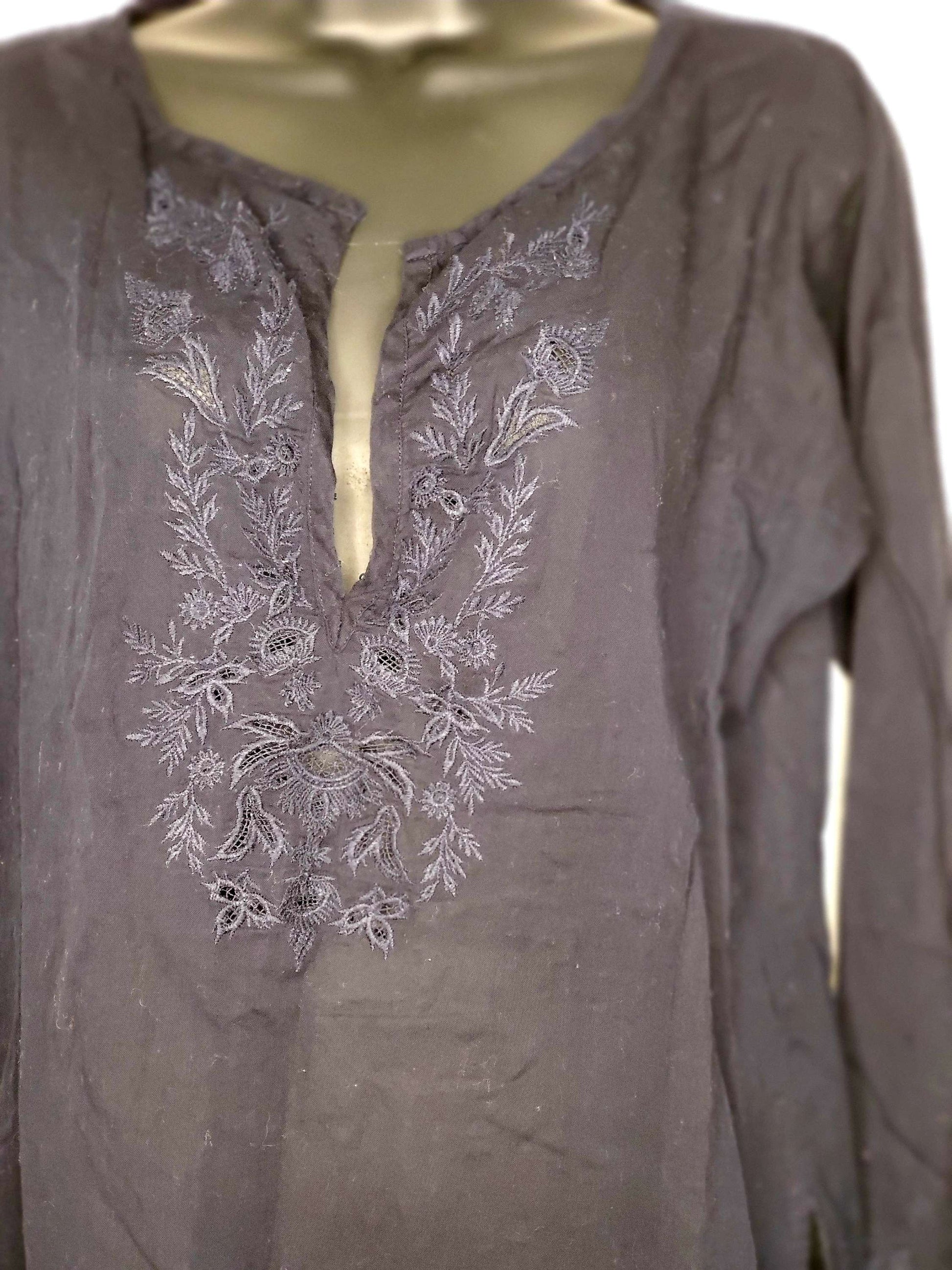 J crew blue crochet blouse size medium image 4