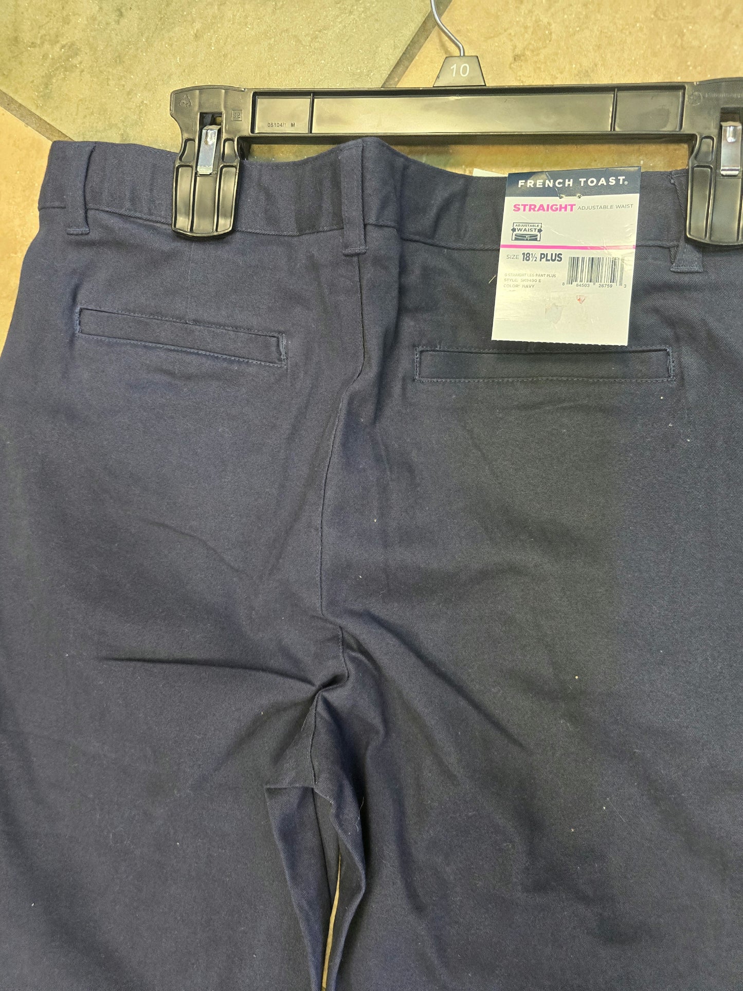 Navy French toast straight pants size 18.5 plus image 4