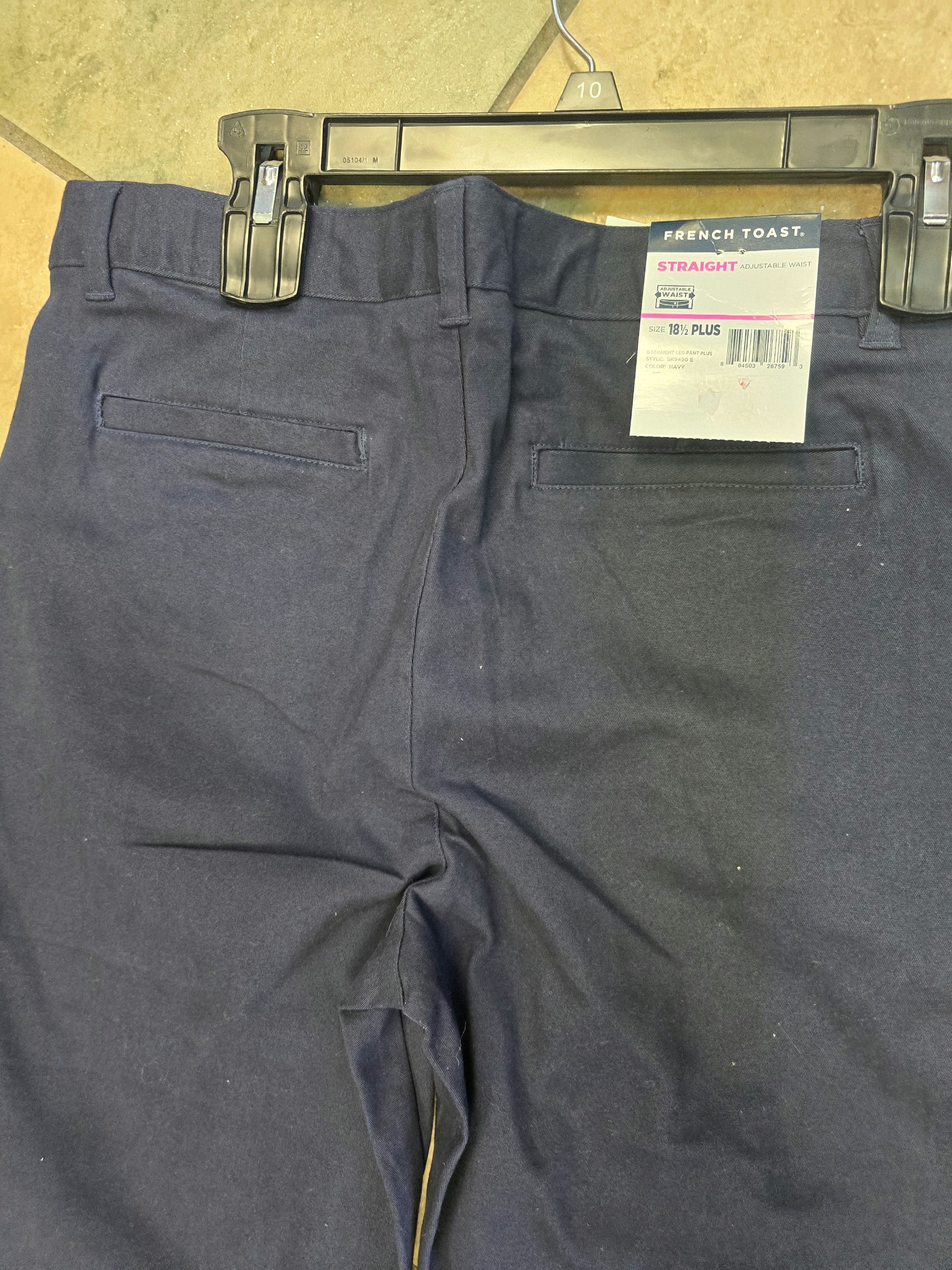 Navy French toast straight pants size 18.5 plus image 4