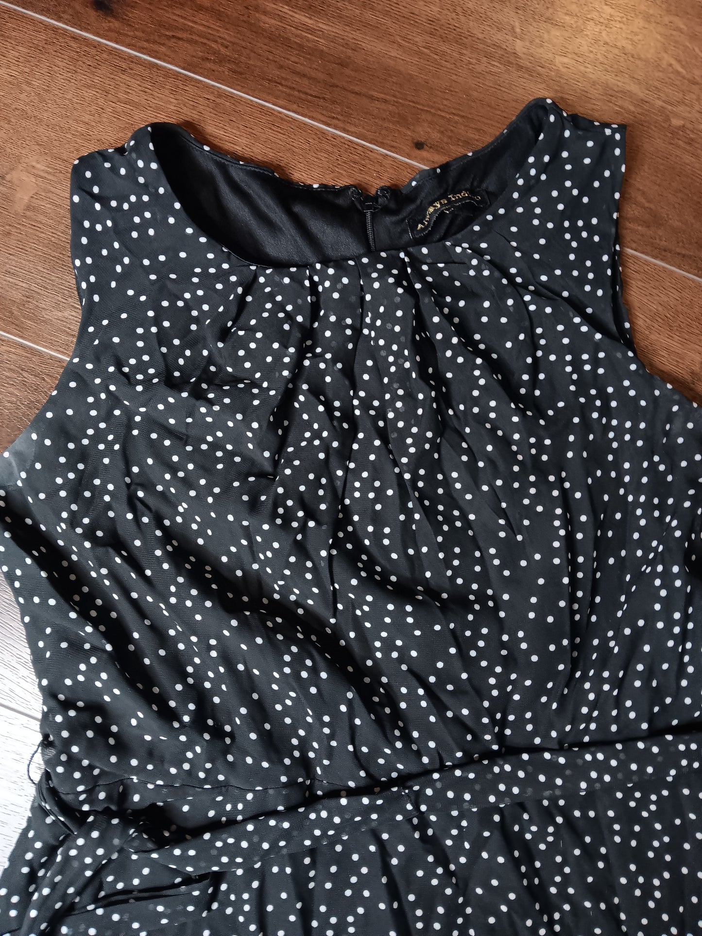 1 piece Polkadot Black dress size Large image 3
