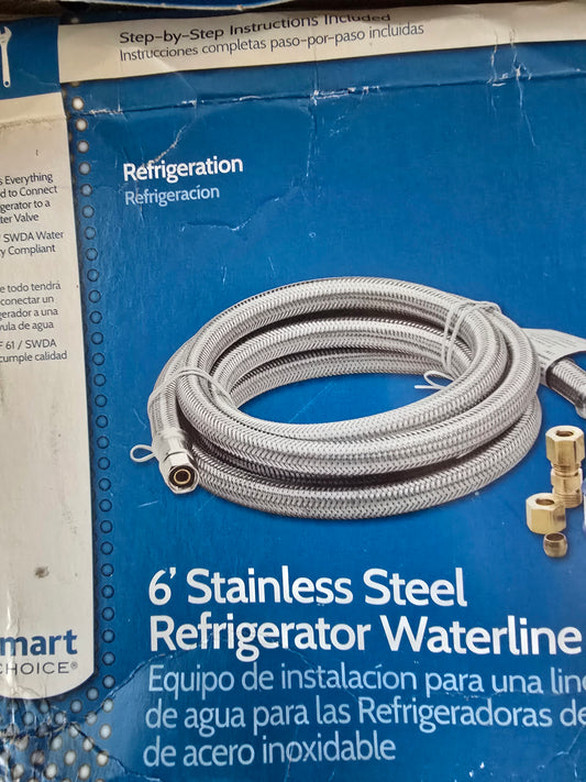 Smart Choice 6 Ft Stainless Steel Refrigerator Waterline Installation Kit – Complete