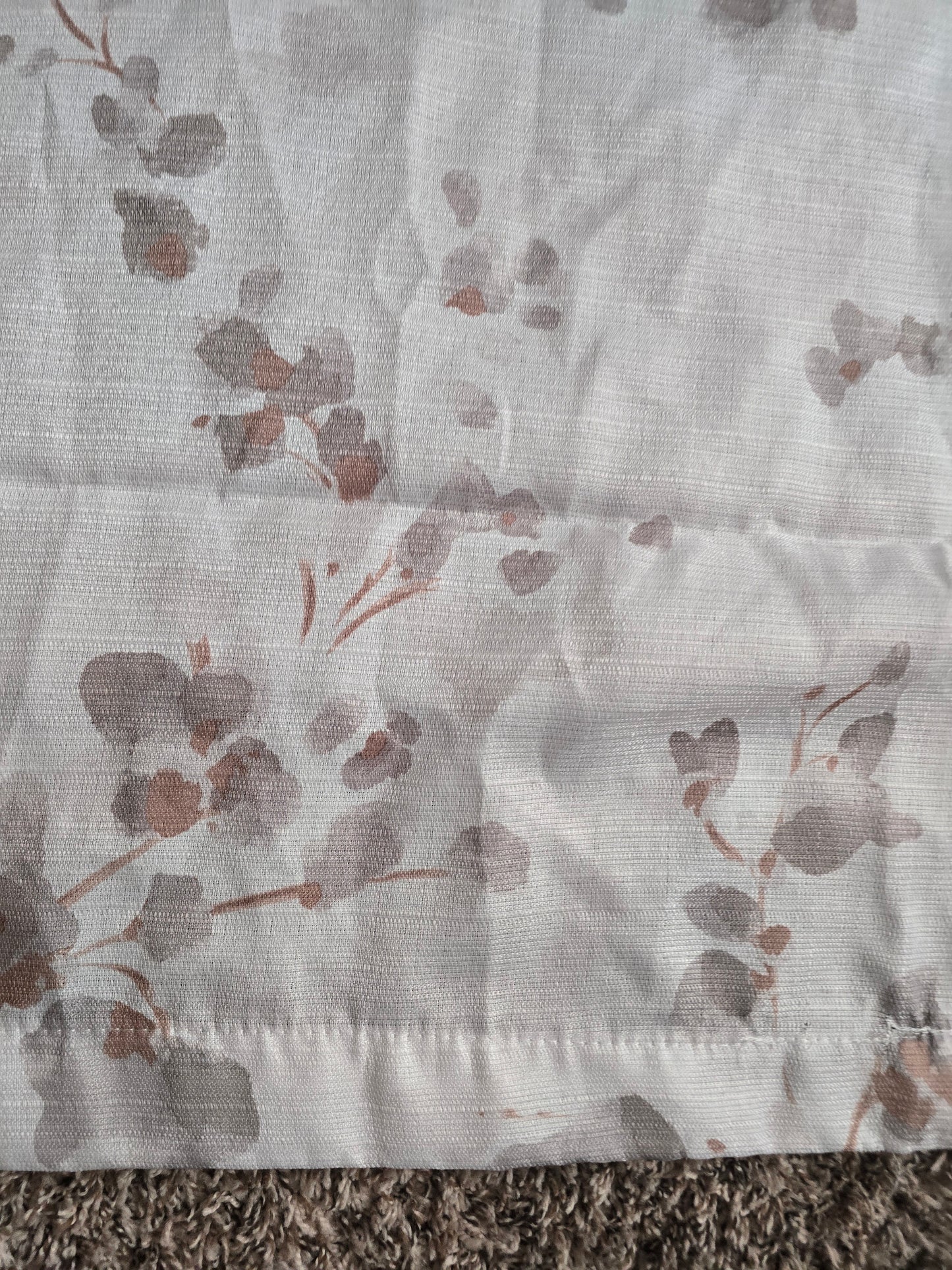 8-Piece Sheer Floral Grommet Curtain Set – 36"W × 81"L Each