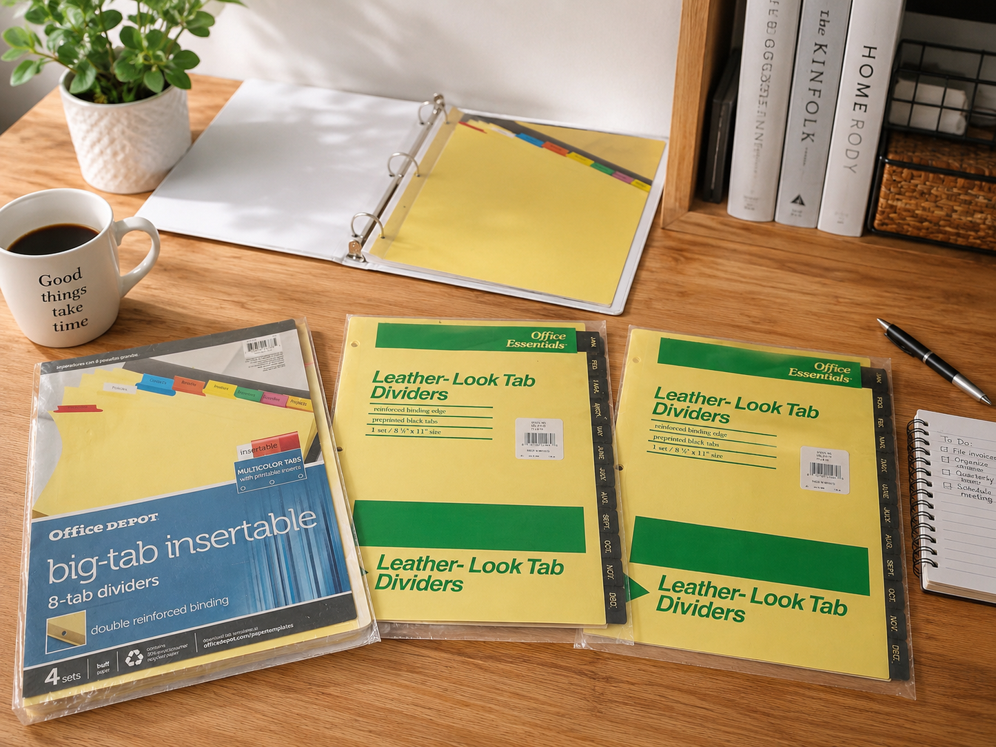 Binder Divider Lot – Office Depot 8-Tab Insertable & Office Essentials Monthly Dividers