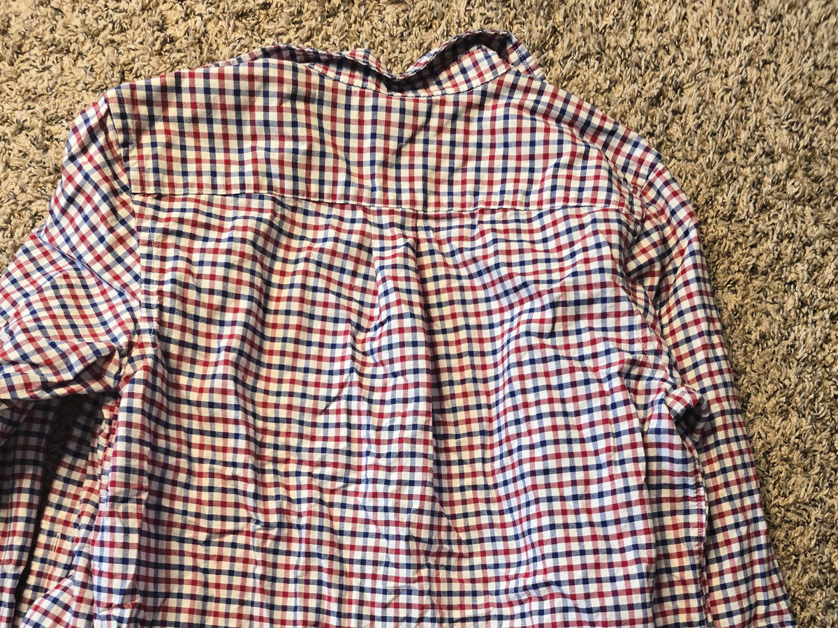 Ralph Lauren Women's Plaid Button-Down Shirt Size 20 – Red, Navy & White