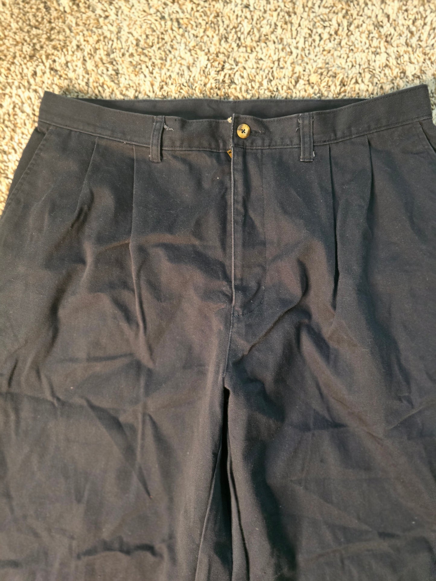 Men’s Blue Pleated Dress Pants – Size 38x32