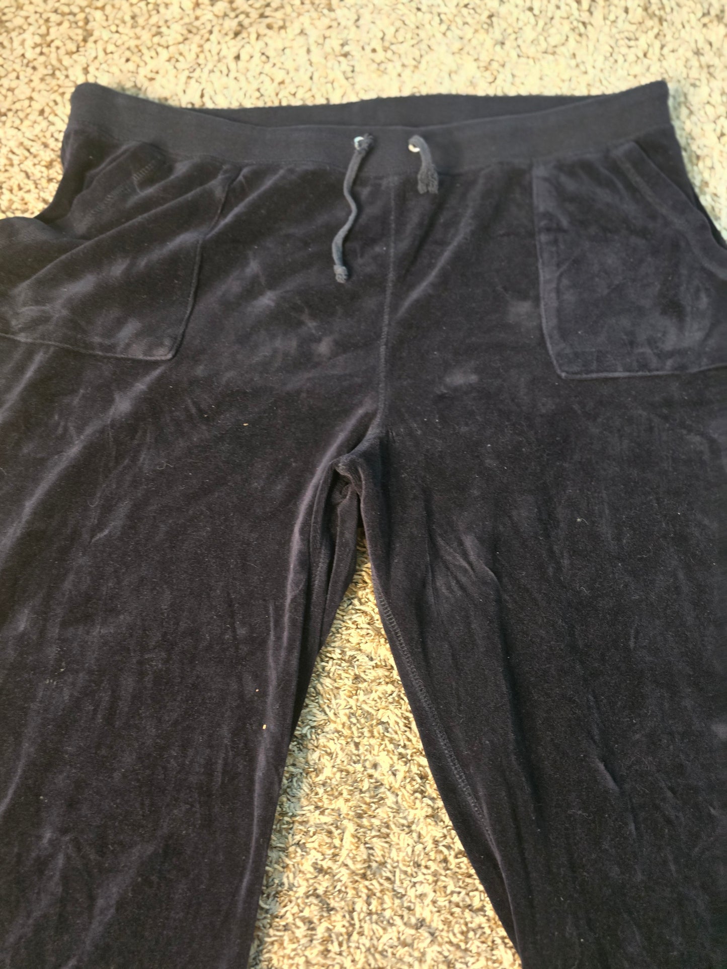 Blue Velour/Suede-Look Lounge Pants – Size 2X