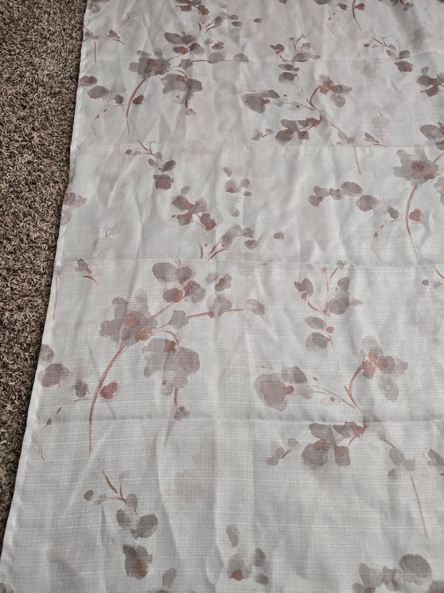 8-Piece Sheer Floral Grommet Curtain Set – 36"W × 81"L Each