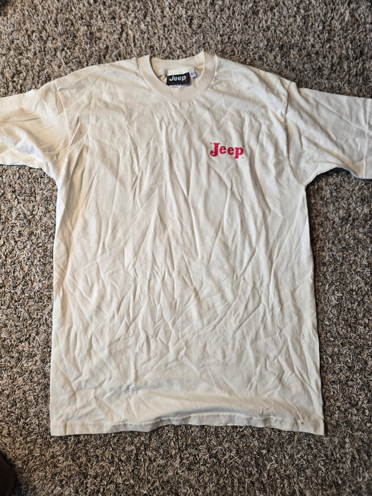 Vintage Jeep Willys T-Shirt Men’s Large USA Made 100% Cotton Graphic Tee