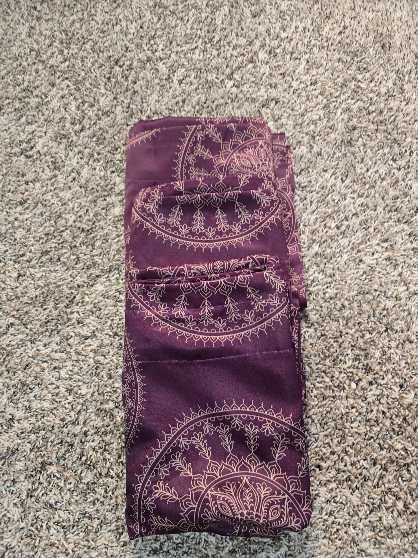 Set of 3 Mainstays Purple Medallion Curtain Panel – 30"W x 84"L
