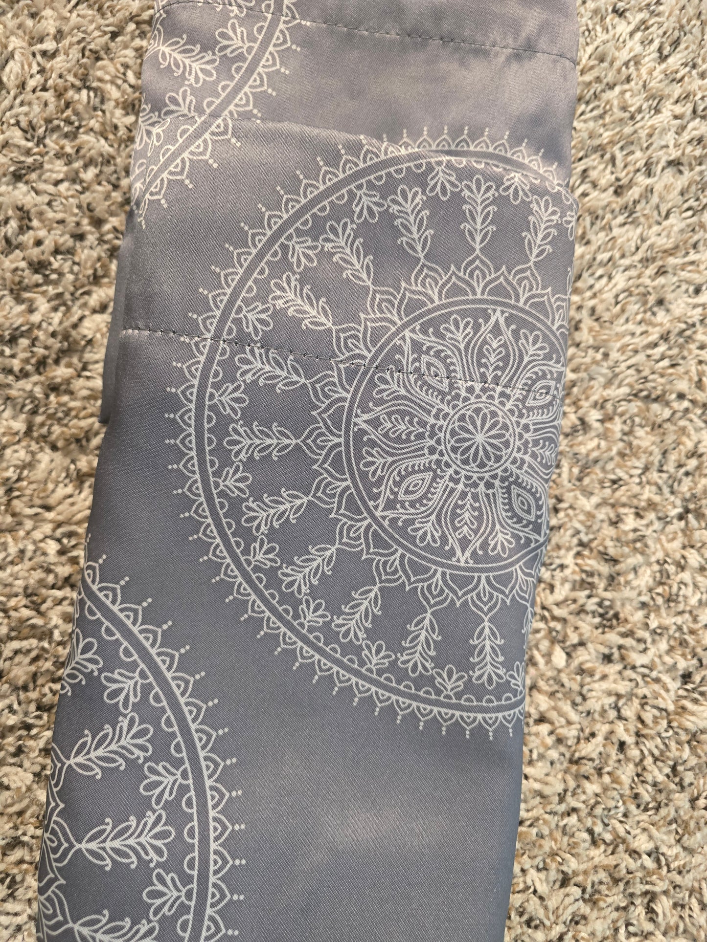 Mainstays Gray Medallion Curtain Panels – Set of 2 – 30"W x 84"L Each