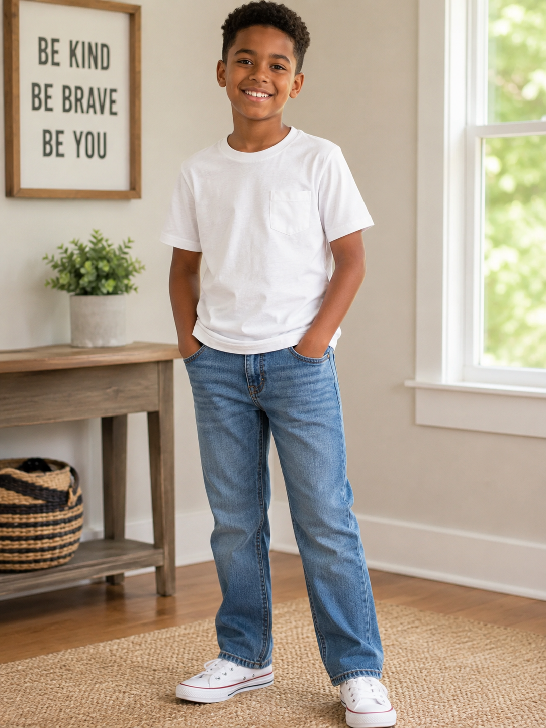 The Children’s Place Boys Straight Leg Denim Jeans – Size 16H