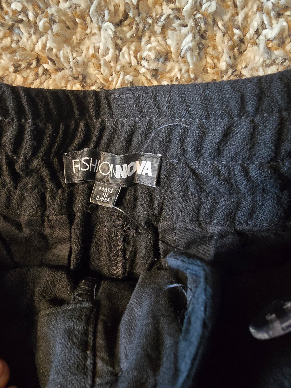 Fashion Nova Black High-Waisted Pleated Linen Blend Shorts Size M