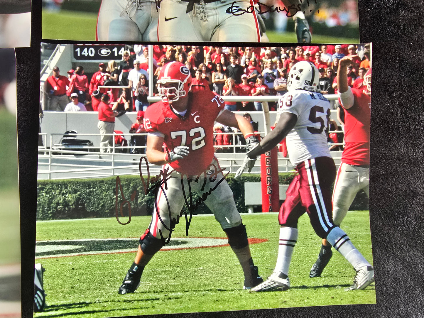 Lot of 4 Georgia Bulldogs Football Autographed Photos UGA Signed Memorabilia