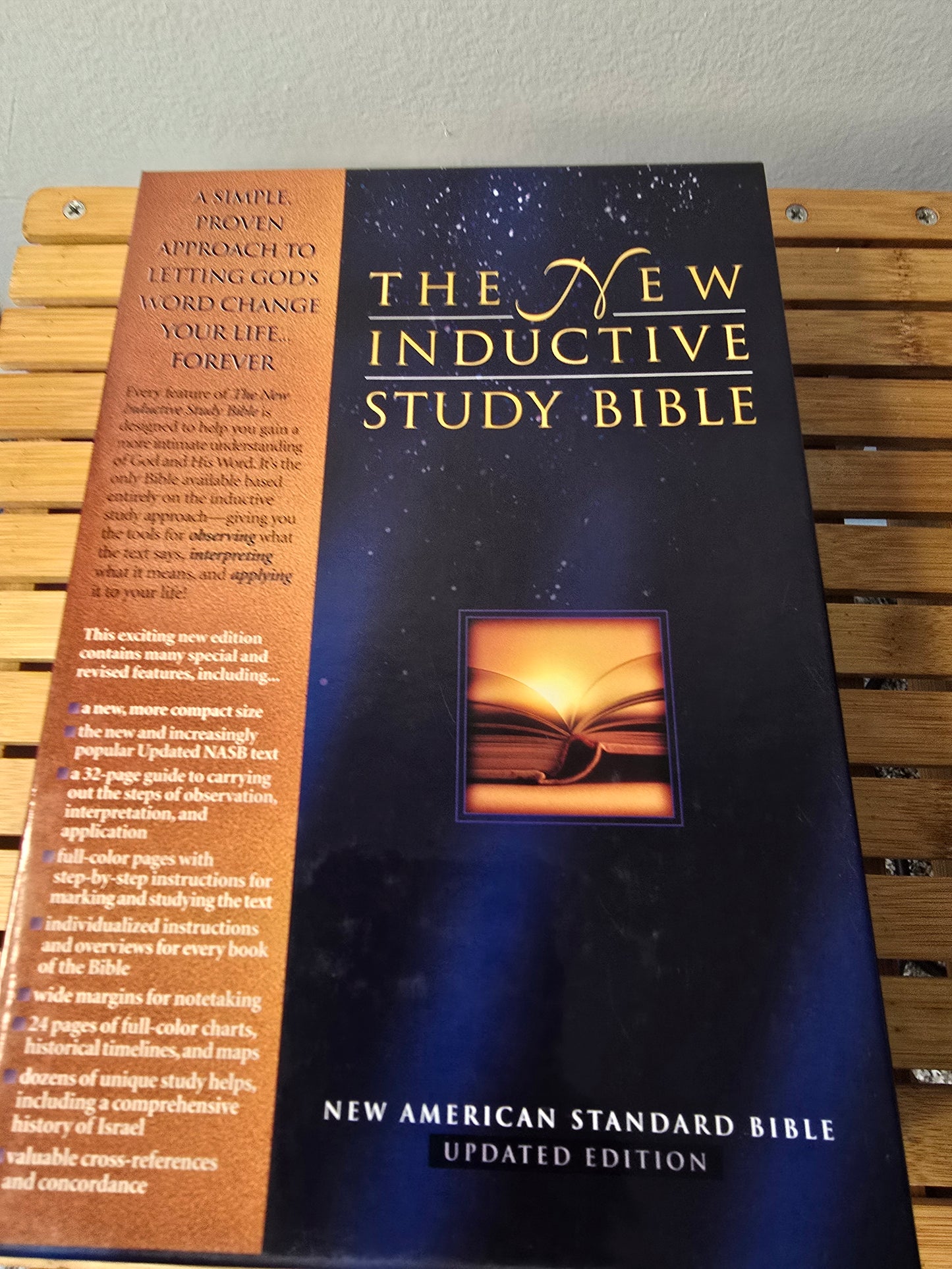 The New Inductive Study Bible NASB Updated Edition – Burgundy Leather-Look Hardcover w/ Box